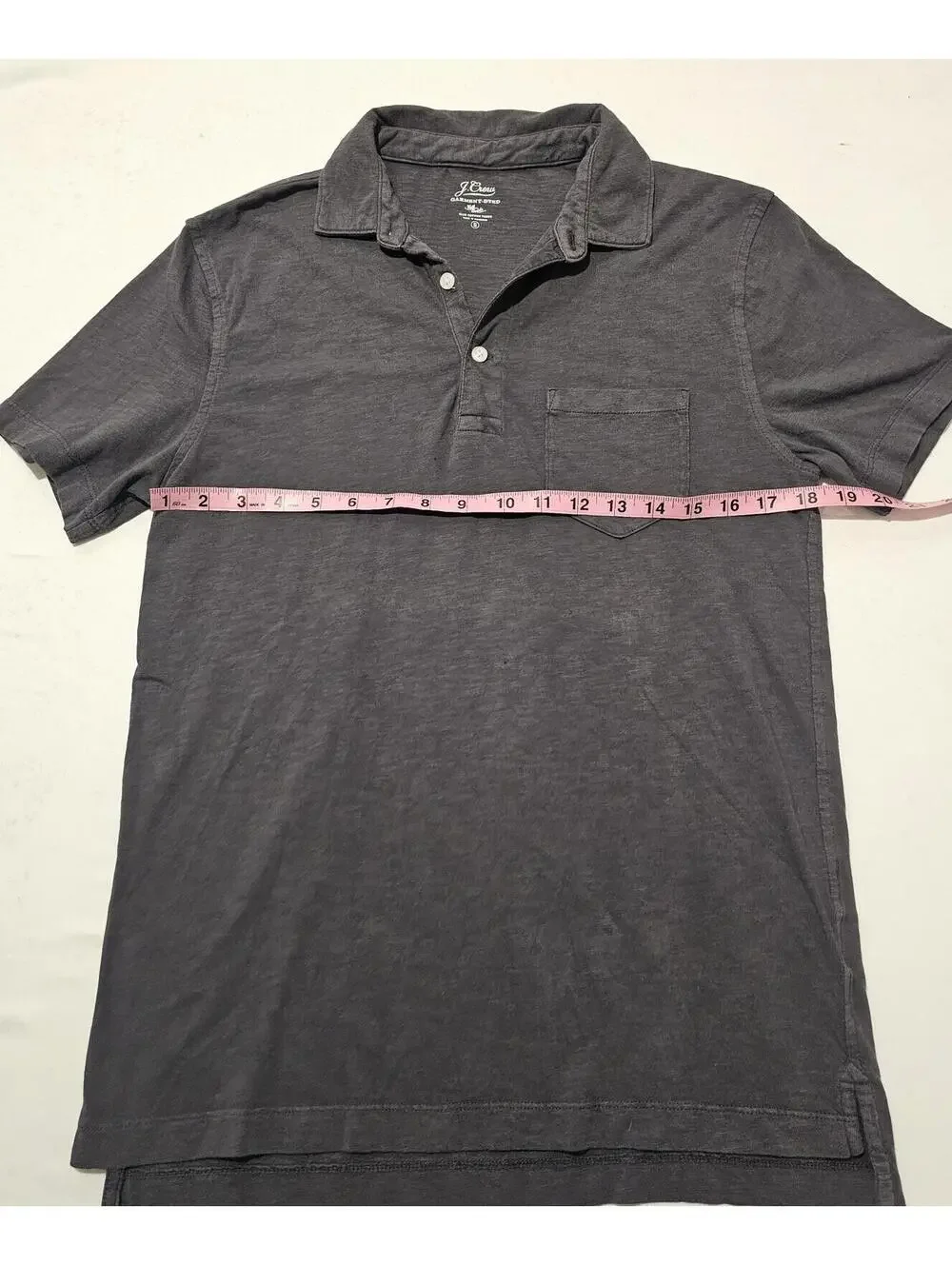 J.Crew Gray Short‎ Sleeve Polo Shirt with Chest Pocket Men's Small